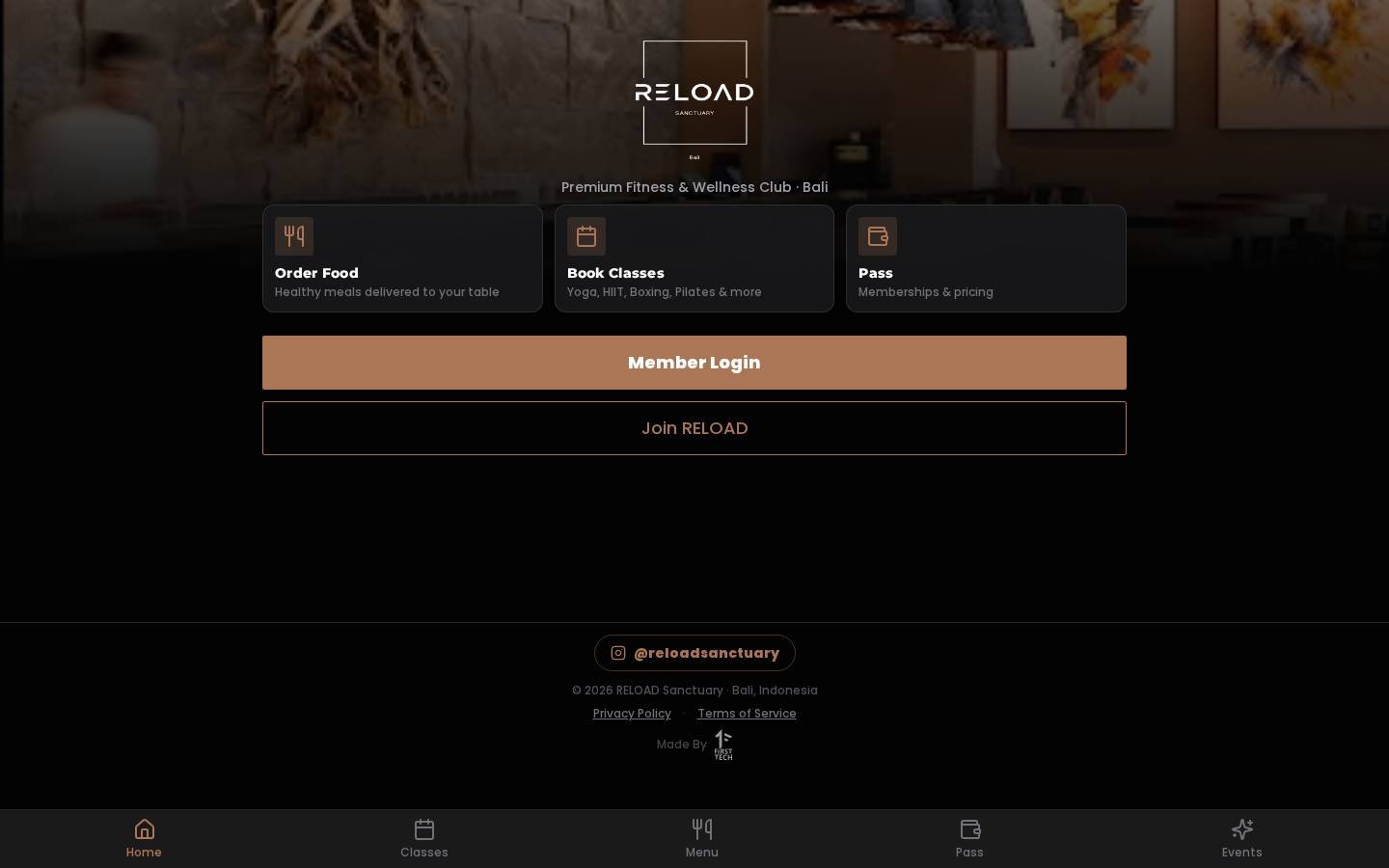 Reload App — Member Platform