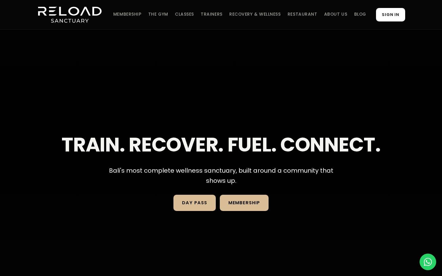 Reload Sanctuary — Hospitality · Wellness